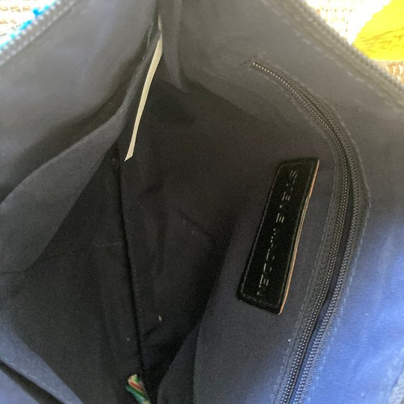 Steve Madden Jarya Blue Green Embroidered Studded Handbag - Picture 7 of 8